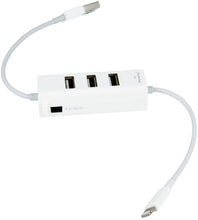 Load image into Gallery viewer, 3 Port USB 2.0 Hub with Lightning Connector for iPhone, iPad