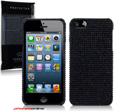 Apple iPhone 5 / 5S Diamante Case Black