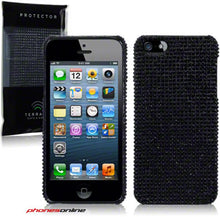 Load image into Gallery viewer, Apple iPhone 5 / 5S Diamante Case Black