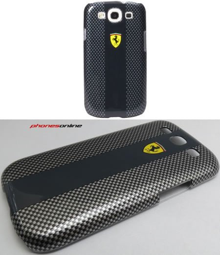 Ferrari Carbon Case Grey for Samsung Galaxy S3