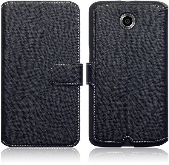 Google Nexus 6 Low Profile Wallet Case - Black