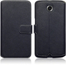 Load image into Gallery viewer, Google Nexus 6 Low Profile Wallet Case - Black