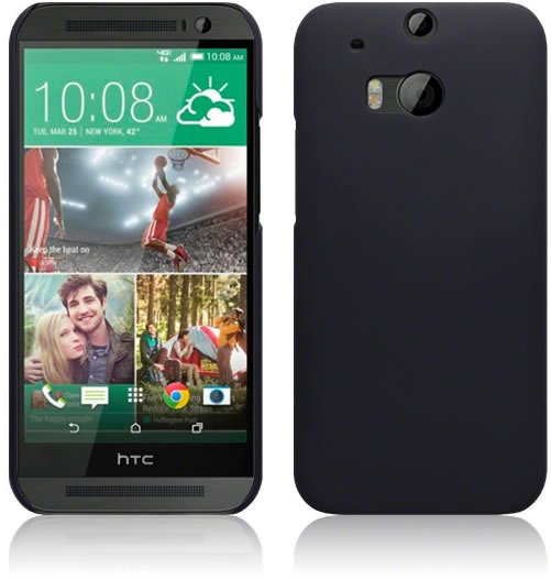 HTC One M8 Hard Shell Back Cover - Black