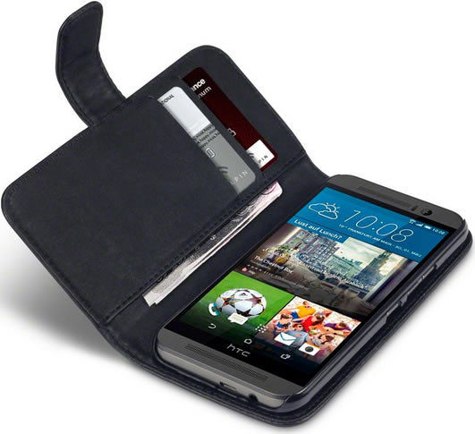 HTC One M9 Wallet Case - Black