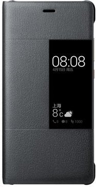 Huawei P9 Rimless View Flip Case Genuine - Dark Grey