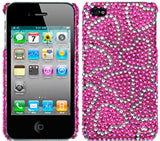 Apple iPhone 4 / 4S Diamante Case Pink Hearts