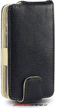 Load image into Gallery viewer, iPhone 4 / 4S Leather Flip Case Black