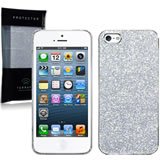 Load image into Gallery viewer, iPhone 5 Silver Glitter Back Cover