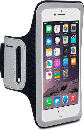 Apple iPhone 6 Plus Reflective Sports Armband Case - Black