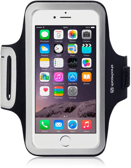 Apple iPhone 6 Plus Reflective Sports Armband Case - Black