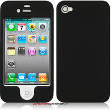 Load image into Gallery viewer, iPhone 4  Hybrid Armour Hard Case Black