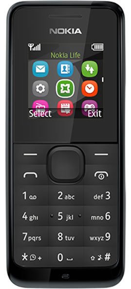 Nokia 105 SIM Free Unlocked - Black
