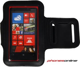 Nokia Lumia 930 Reflective Sports Armband Case - Black
