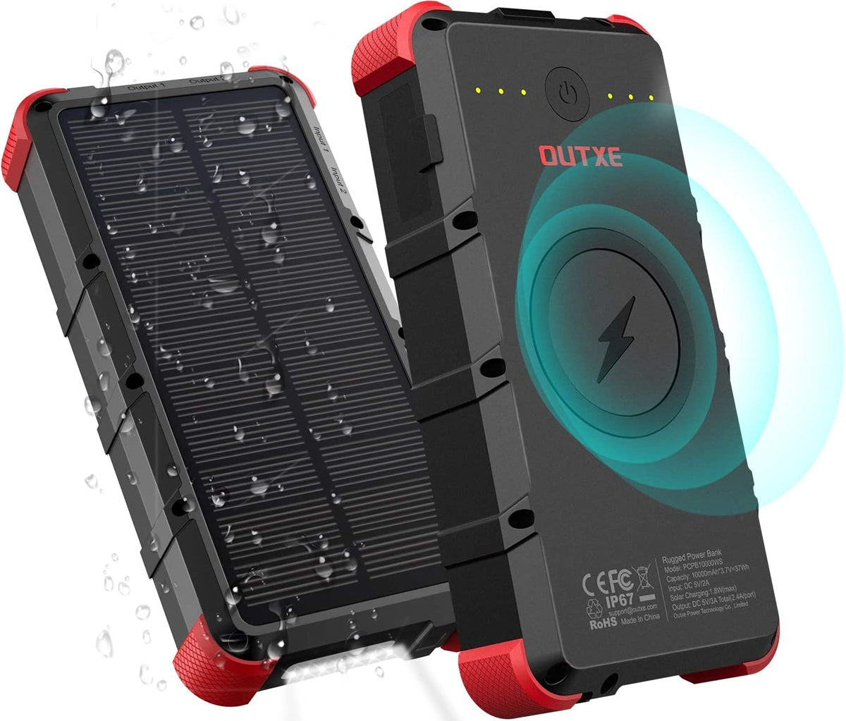 OUTXE W20 Rugged Solar Wireless Power Bank 20,000mAh – PhonesOnline.ie