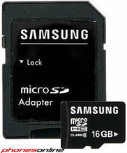 Load image into Gallery viewer, Samsung 16GB MicroSD (microSDHC) Flash Memory Card