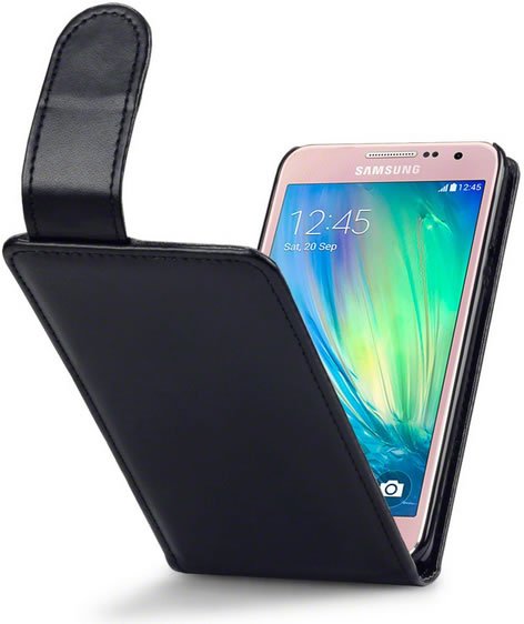 Samsung Galaxy A3 (2016) Flip Case - Black