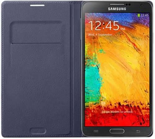 Genuine Samsung Galaxy Note 3 Wallet Case EF-WN900BVE - Blue