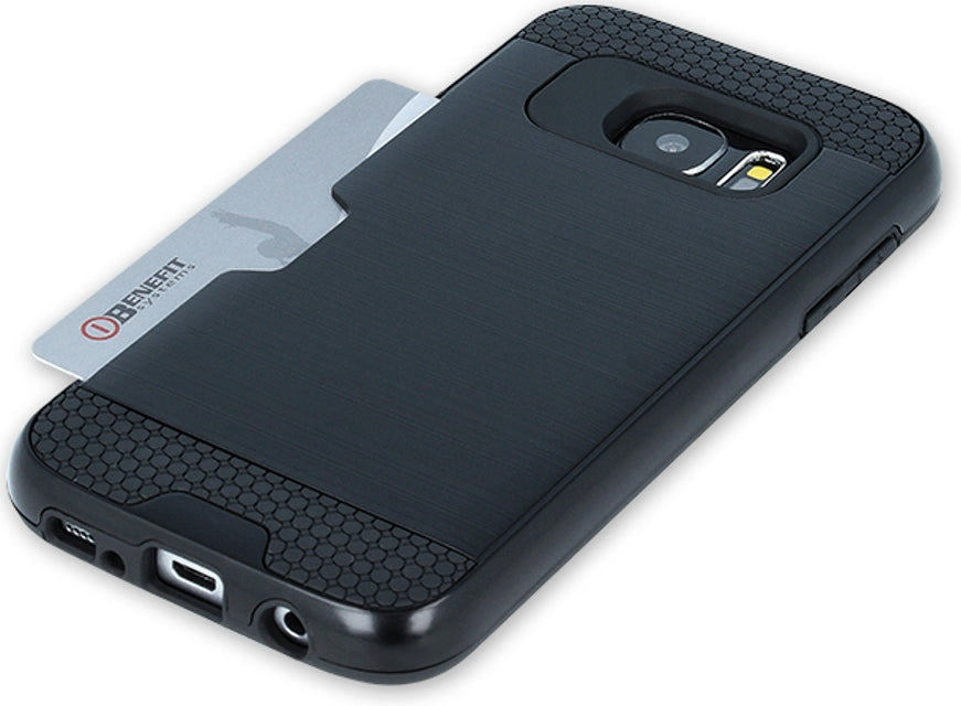 Samsung Galaxy S10 Plus Rugged Case with Card Holder Black