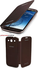 Load image into Gallery viewer, Samsung Galaxy S3 EFC-1G6FA Official Folio Case Brown