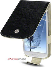 Load image into Gallery viewer, Samsung Galaxy S3 Leather Flip Case Black