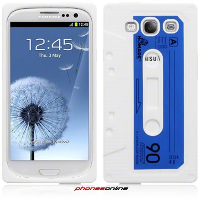 Samsung Galaxy S3 Cassette Design Silicon Case White