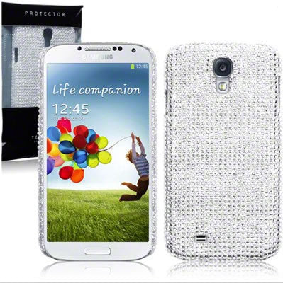Samsung Galaxy S4 Silver Diamante Case