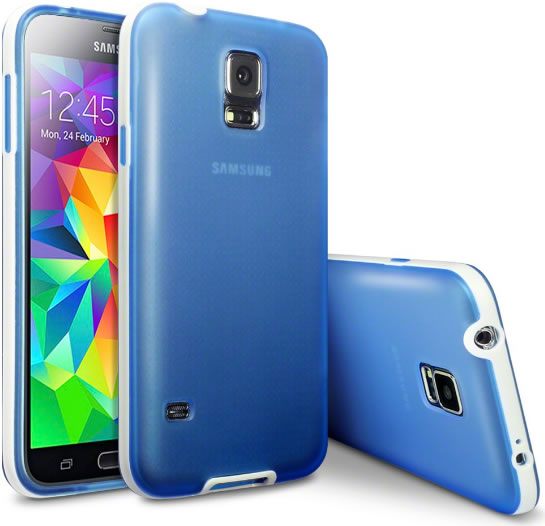 Samsung Galaxy S5 Gel Bumper Case - Blue