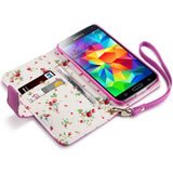 Load image into Gallery viewer, Samsung Galaxy S5 Wallet Case - Floral Pink
