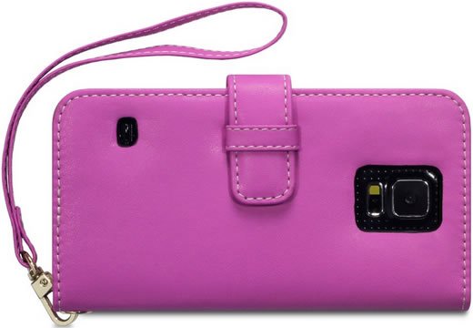 Samsung Galaxy S5 Wallet Case - Floral Pink