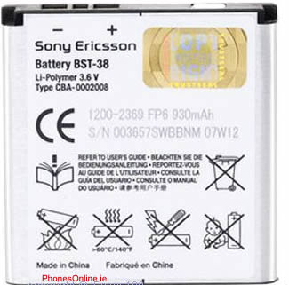 Sony Ericsson BST-38 Genuine Battery