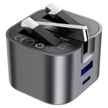 Load image into Gallery viewer, 35W Dual Port USB-C, USB-A GaN 3-Pin Irish Fast Charger