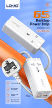 Load image into Gallery viewer, 65W 4-Port USB-C / USB-A 3-Pin Desktop Fast Charger