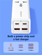 Load image into Gallery viewer, 65W 4-Port USB-C / USB-A 3-Pin Desktop Fast Charger