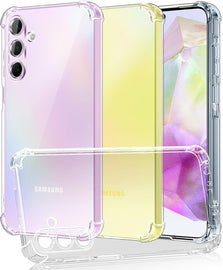 Samsung Galaxy A55 Gel Bumper Rugged Cover - Transparent Clear
