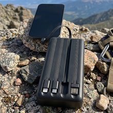 Load image into Gallery viewer, 20,000mAh Solar Power Bank with Multifunction Cables