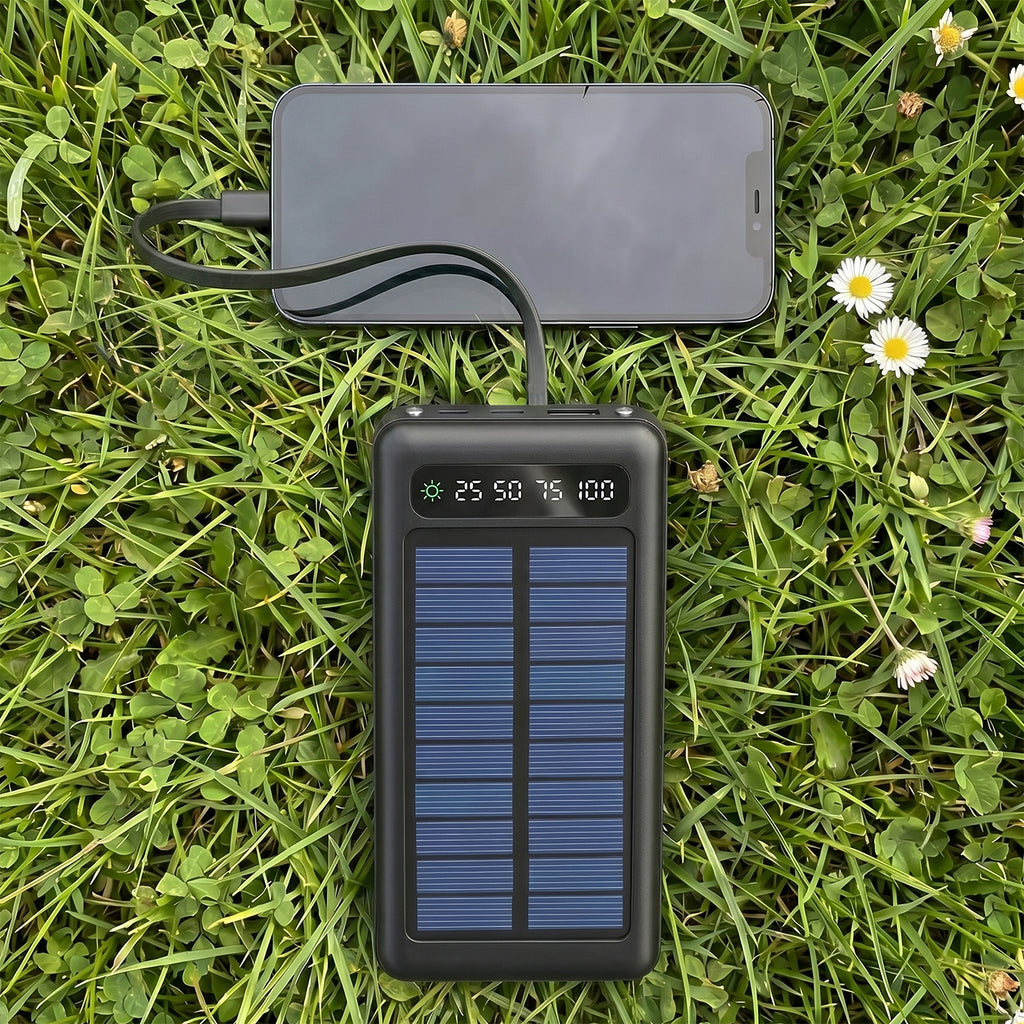20,000mAh Solar Power Bank with Multifunction Cables