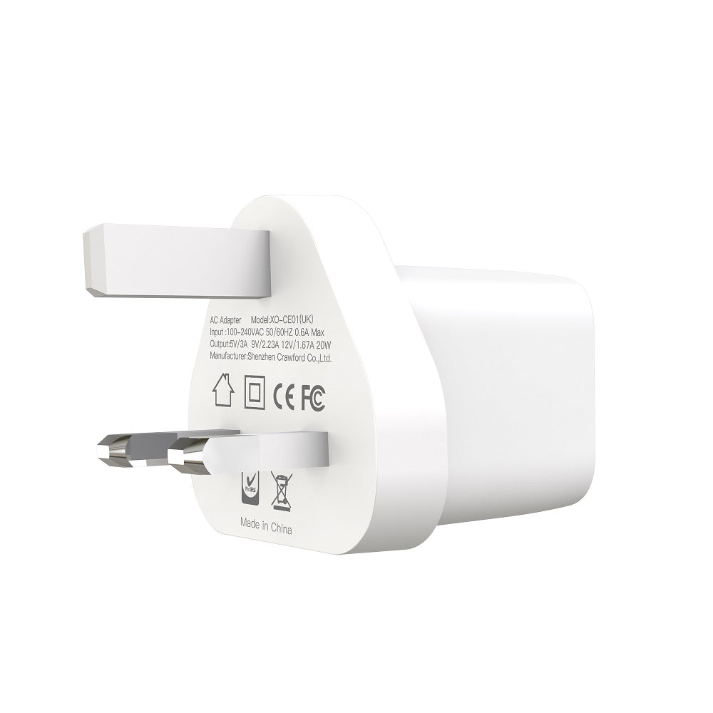 20W PD USB-C 3-Pin Fast Charger Adapter