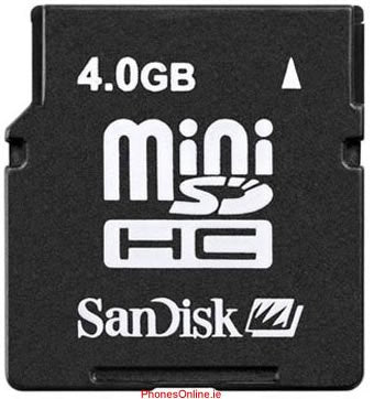 Sandisk 4GB miniSD HC Memory Card