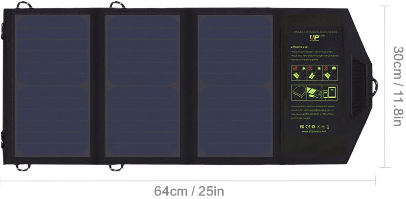 AllPowers SP5V21W 2.4A Foldable Solar Panel