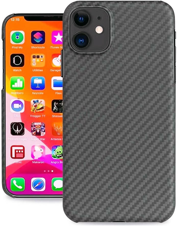 Apple iPhone SE 2 2020 Carbon Fibre Gel Cover - Black