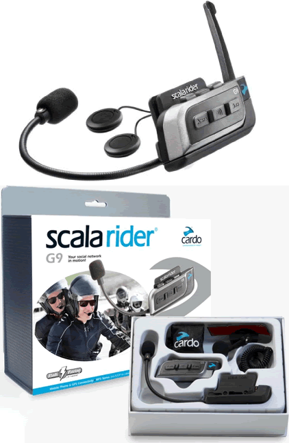 Cardo Scala Rider G9x Solo Bluetooth Handsfree for Motorbikes