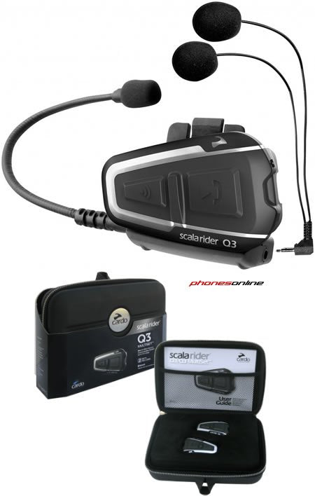 Cardo Scala Rider Q3 MultiSet Bluetooth Handsfree for Motorbikes