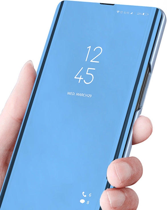 Samsung Galaxy A20e Clear View Wallet Case - Blue