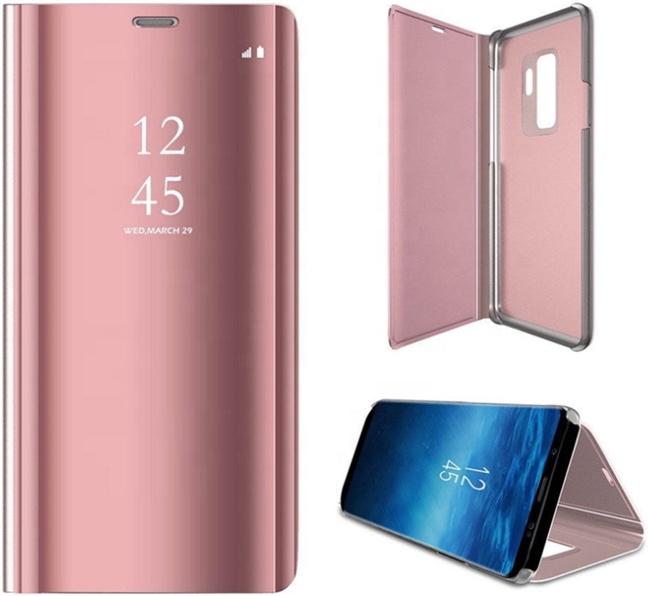 Samsung Galaxy A51 Clear View Wallet Case - Rose Gold Pink