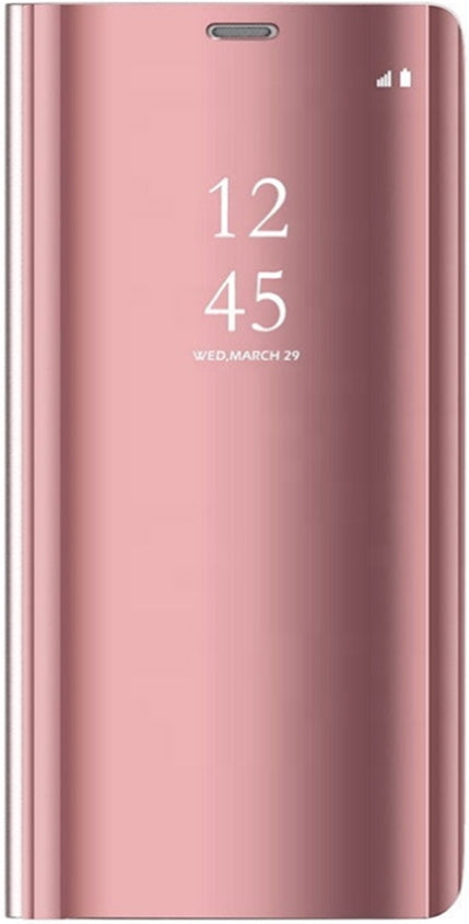 Huawei P Smart Pro Clear View Wallet Case - Rose Gold Pink