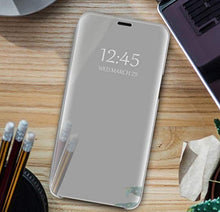 Load image into Gallery viewer, Huawei Y6 2019 Clear View Wallet Case - Silver