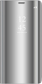 Huawei P Smart 2019 Clear View Wallet Case - Silver