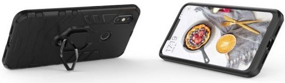 Samsung Galaxy S20 Defender Armour Rugged Case with Ring Holder - Black