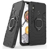 Samsung Galaxy S22 5G Defender Armor Rugged Case with Ring Holder - Black