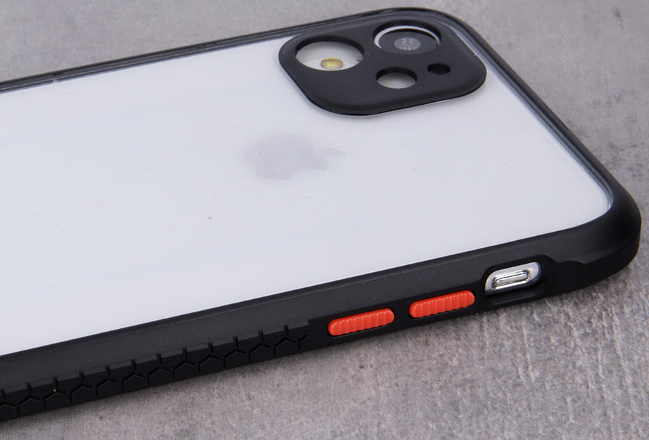 iPhone 12 / iPhone 12 Pro Hybrid Defender Rugged Case - Black